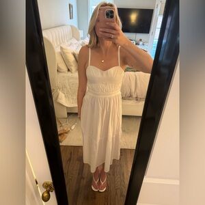 Elegant Reformation Lauretta White Sleeveless Dress Size 2